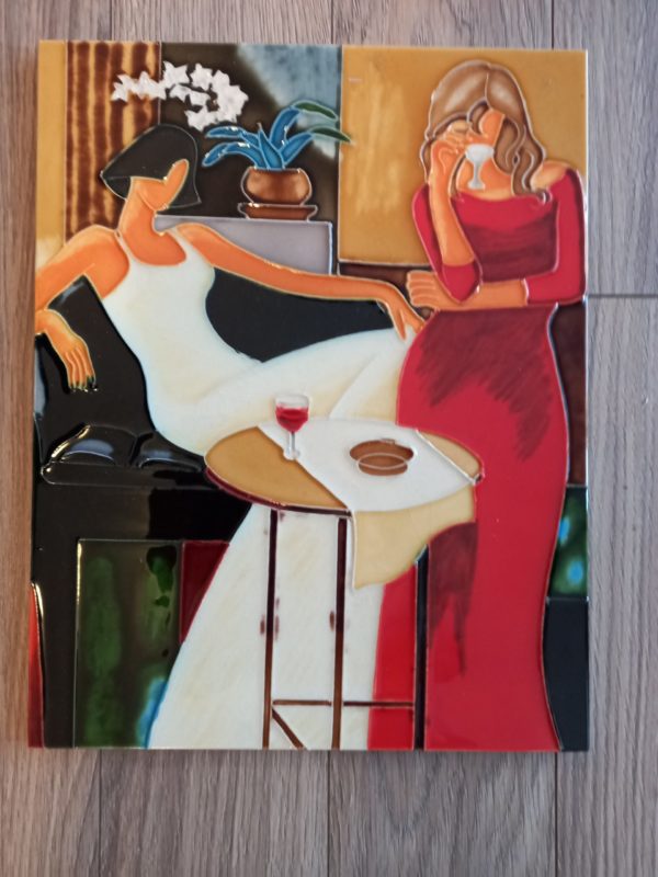 Abstract Ladies White and Red
