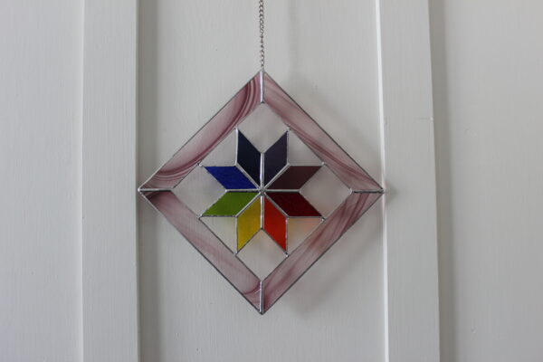 Stained Glass Diamond Flower - Image 2