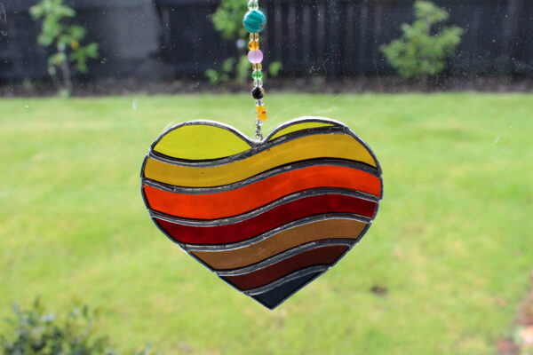 Stained Glass Heart Medium