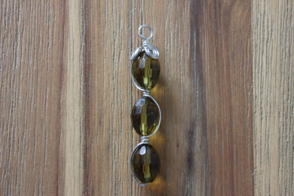Wrapped Triple Glass Pendant
