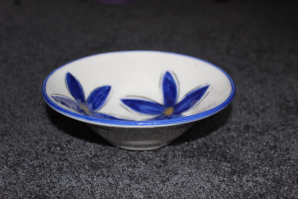 Flowers in Blue Bowl