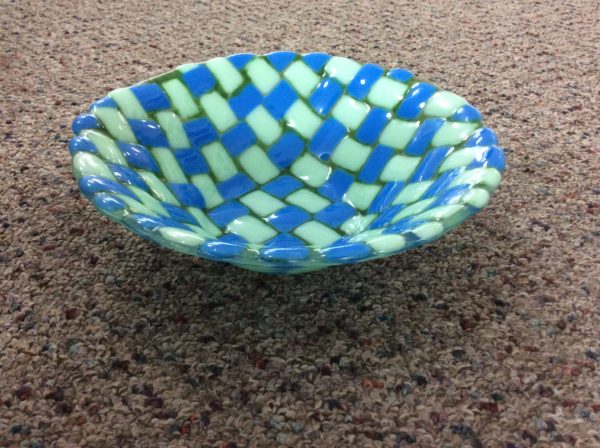Checkered Fused Glass Bowl