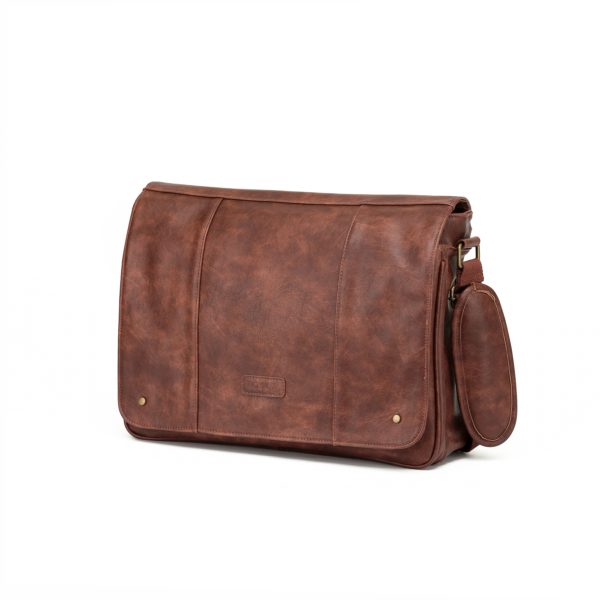 Vegan Leather Messenger Style Satchel VG004 - Image 3