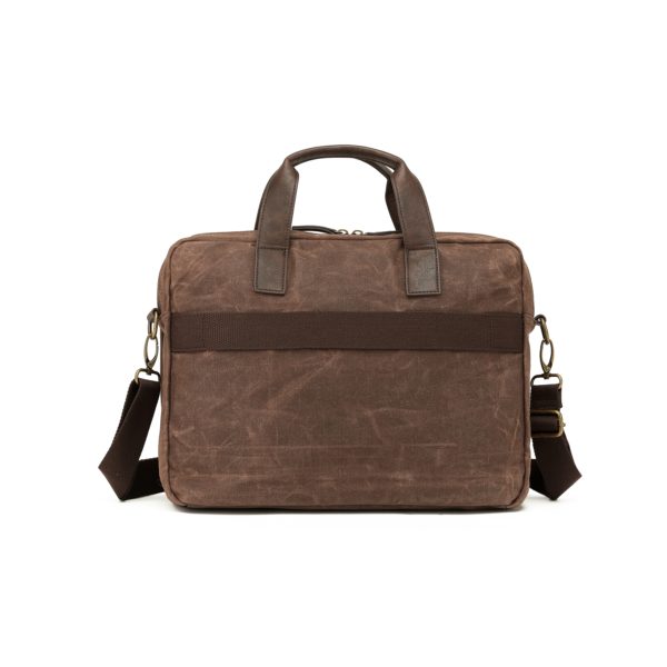 Waxed Canvas Cross Body Luxury Satchel - Image 2