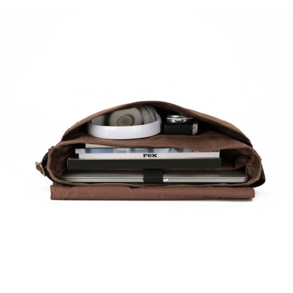 Waxed Canvas Reporter Style Satchel - Image 3
