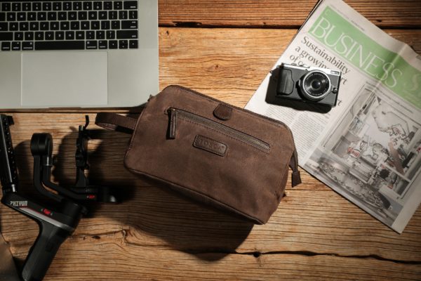 Waxed Canvas Wet Pack Toiletry Bag - Image 3