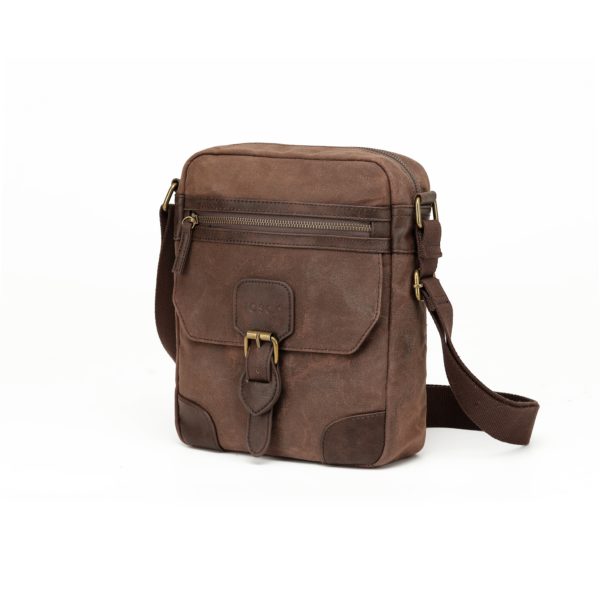 Waxed Canvas Cross Body Shoulder Bag