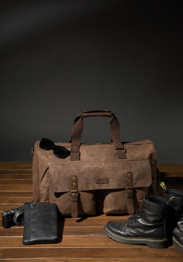 Waxed Canvas Large Duffle Bag - Image 2