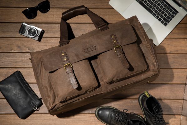Waxed Canvas Large Duffle Bag - Image 5